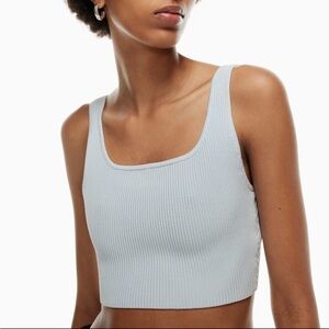 Aritzia Babaton Sculpt Knit Cropped Squareneck Tank